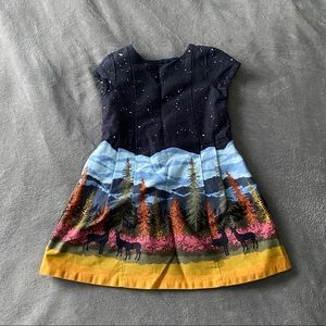 Genuine Kid by OshKosh Starry Night With Deer Dress EUC 2T